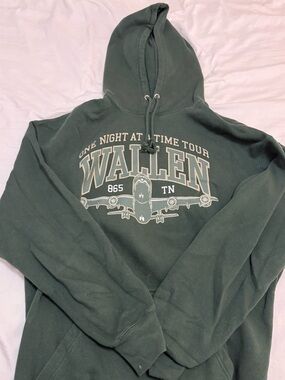Wallen One Night At A Time Tour Green Hoodie